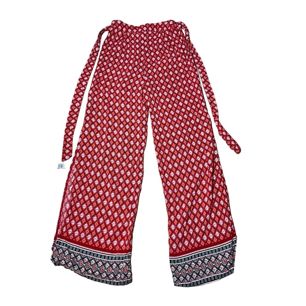 Cider wide leg pants geometric print high‎ waist palazzo Small